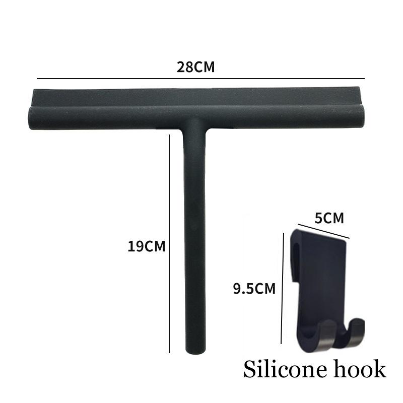 Portable Glass Scraper Silicone Scraper Window Scraper Bathroom Mirror Scraper With Hook Household Cleaning Tools