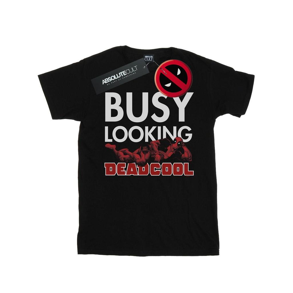 Marvel Mens Deadpool Busy Looking Deadcool T-Shirt