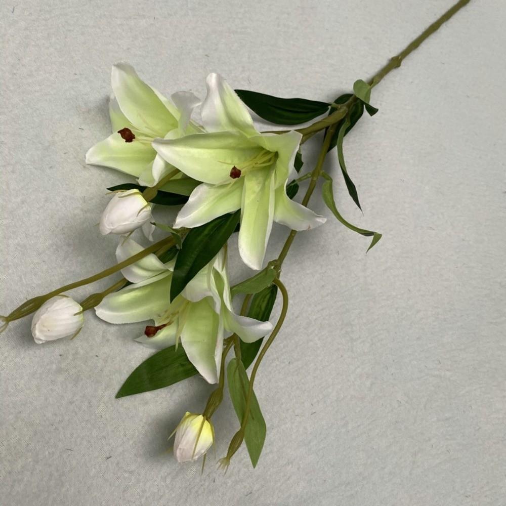 

Arrangement Lily Silk Lilies Pastoral Decorative Artificial Flowers 7Heads Fake Fake Bouquet Wedding Arch