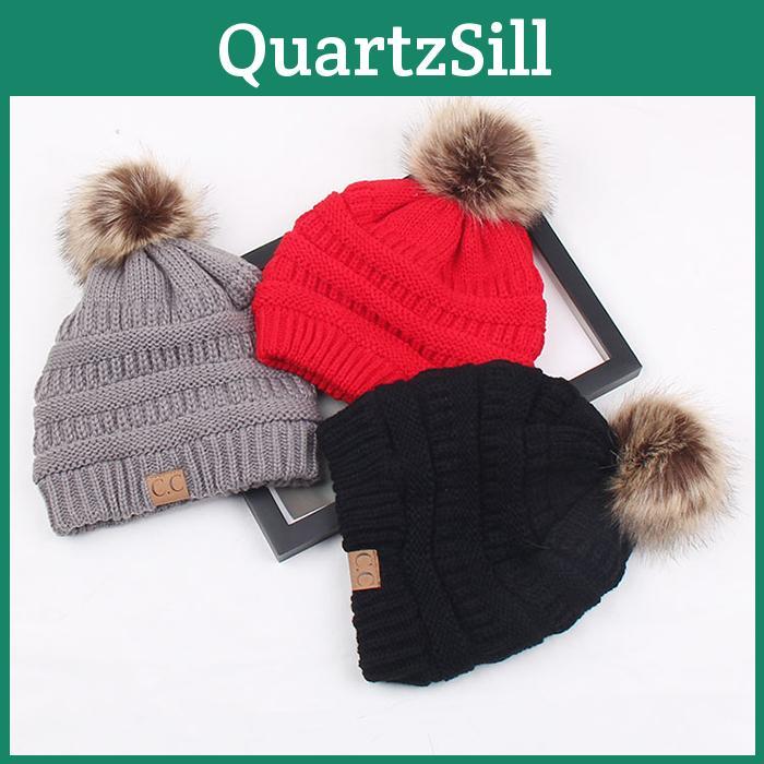 Versatile Round Top Acrylic Knit Beanie Hat For Cold Weather In Multiple Colors