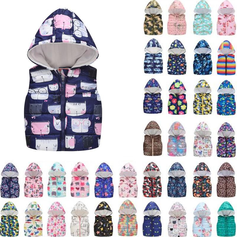 

Зимнее ветрозащитное пальто с капюшоном для маленьких девочек, теплая верхняя одежда, жилет