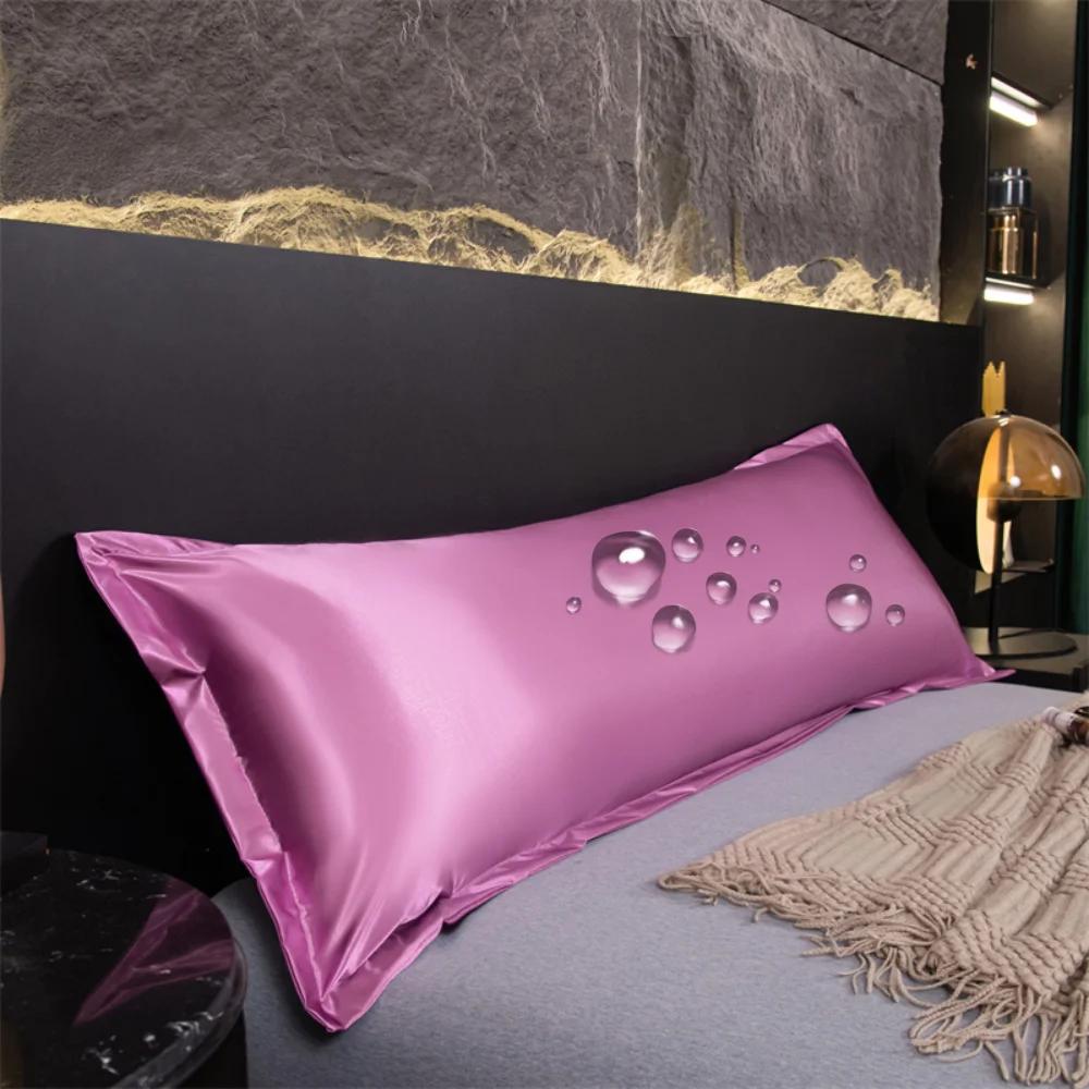 Body Satin Waterproof Pillow Cover with Envelope Closure,Long Pillow Cases,Soft and Breathable Body Pillowcase Gift for Sleepers