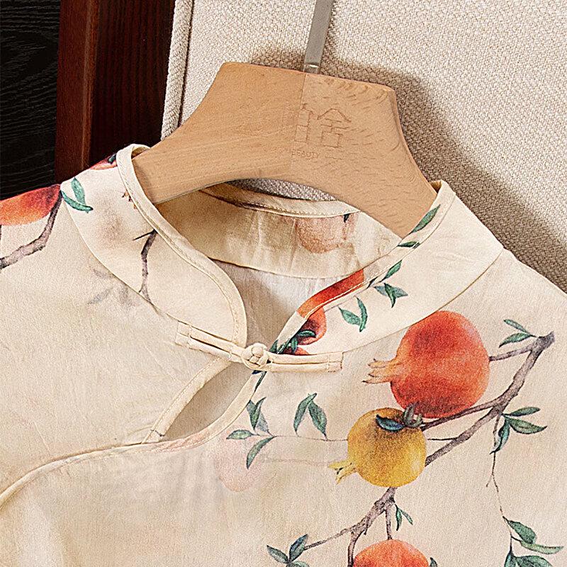 Elegant Chinese Style Stand Collar Short Blouse