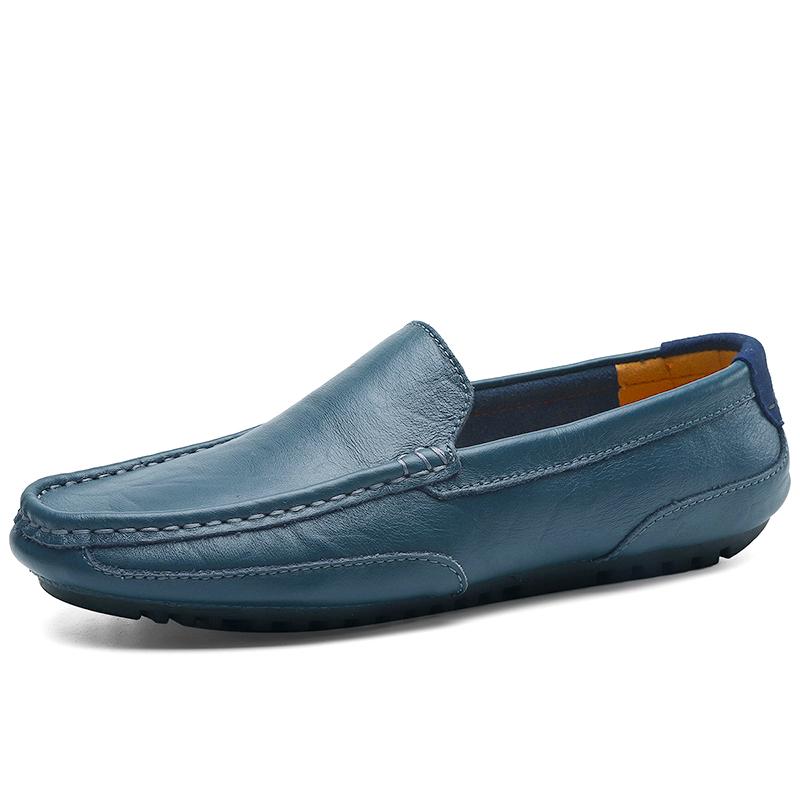 Broken size breathable casual leather shoes soft leather soft sole Doudou shoes overfitting lazy shoes
