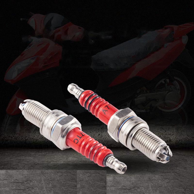 Závodní 3elektrodová zapalovací svíčka 10 mm A7Tc Pasuje na Gy6 50 ccm 110 ccm 125 ccm 150 ccm ATV Skútr Terénní kolo Motokára Motocyklové příslušenství