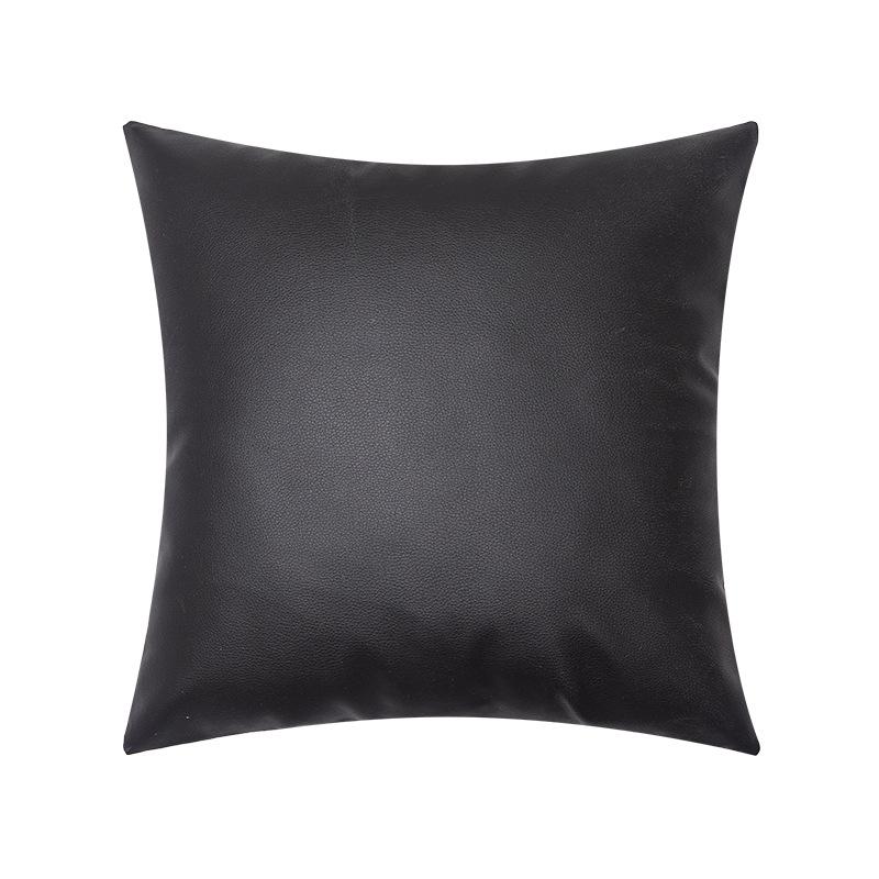 New Lychee Leather Pillowcase Texture Multi-color Light Luxury Imitation Leather Waterproof Living Room Sofa Pillowcase Waist Pillow Cushion