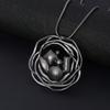 Sweater Chain Long Necklace Geometric Round Fashion Versatile Snake Bone Chain High-End Women'S Necklace