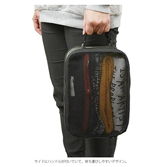 SLOWER Outdoor Storage Box, Foldable, Waterproof Case, Black, Small, HANG STOCK MESH BLOCK SLW276