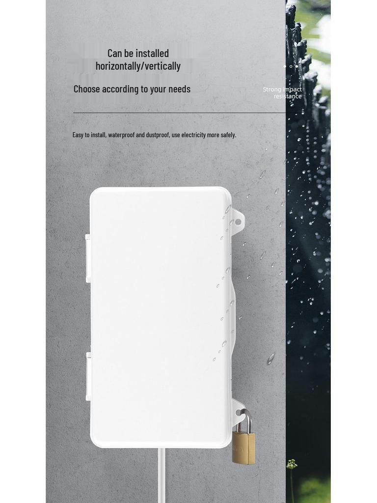 Zewnętrzna listwa zasilająca Wodoodporna Osłona Ochronna Pudełko