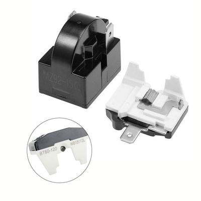 Refrigerator PTC Start Relay 1/2 Pin 15 Ohm + 1/6H Compressor Overload Protector