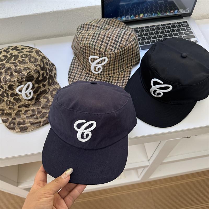 Vintage Leopard Embroidered Baseball Cap With Wide Brim For Casual Men Women Sun Protection