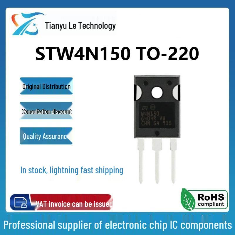 STW4N150 N-Channel MOSFET Transistor, 4A, 1500V, TO-247