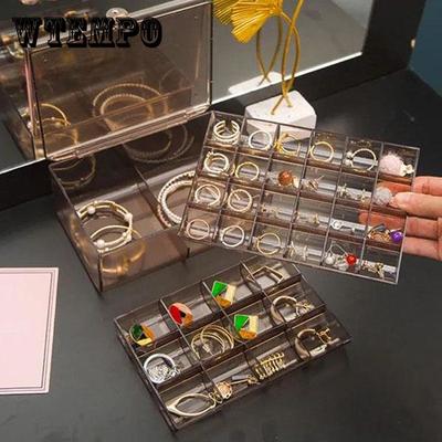 Jewelry Box Transparent Jewelry Box Multi-layer Large Capacity Jewelry Storage Box Earring Box Jewelry Box