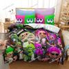 Popular Splatoon 2 Game Printed Bedding Set 3D Cartoon Duvet Cover Set Pillow Case Twin Full Queen King Size Bed Polyester Bed