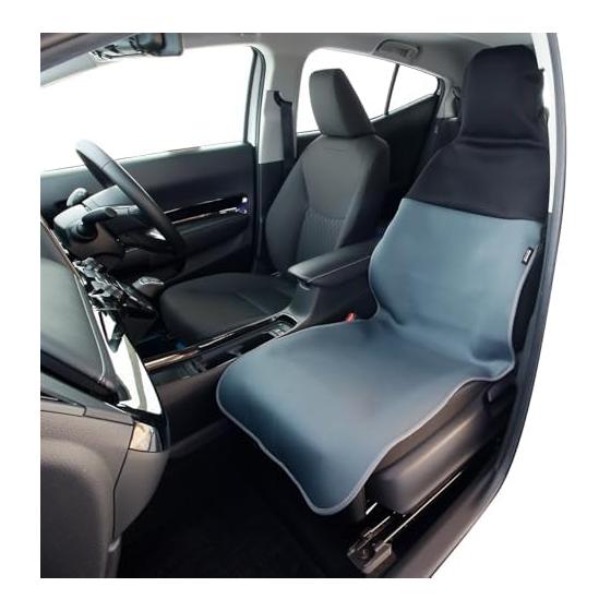 Nishiki Sangyo Tomboy Seat Cover Aqua Color Light Car/Regular Car General Purpose 1 Front Seat Waterproof Wetsuit Material Washable Blue Gray WE-5723
