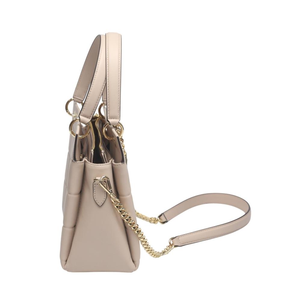 Michael Kors quilting Shoulder Bag Handbag leather pink beige Women 30FIGUSS6L Used