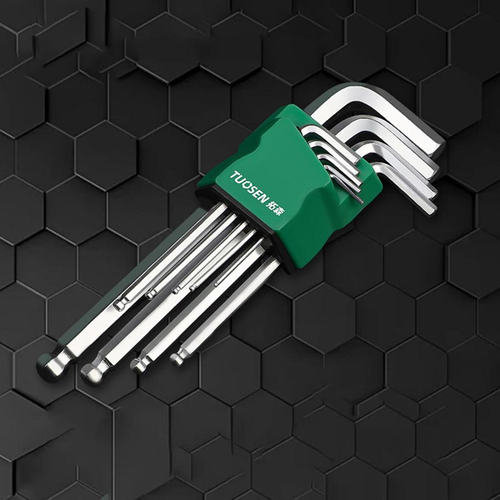 9 Pieces/Set Allen Keys Hexagon Key Hand Tools Equipment Repairing Hex Wrench L Type for Bike