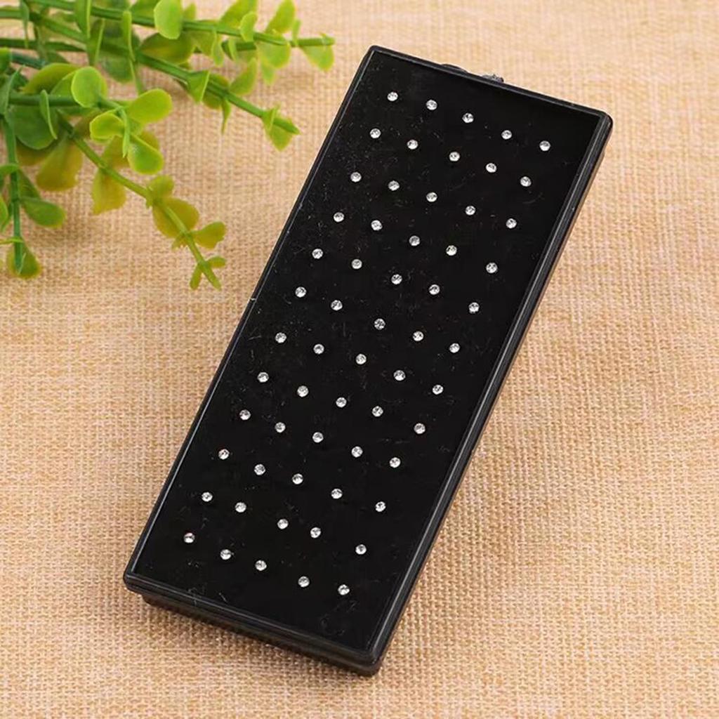 Clous de nez en acier inoxydable avec strass de 2 mm, lot de 60