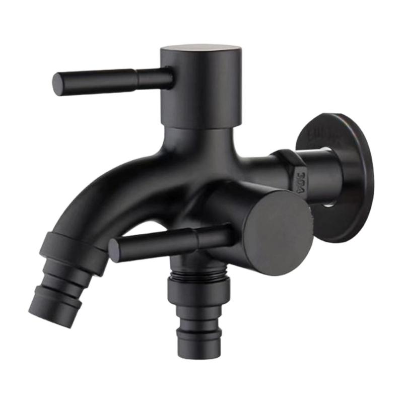 High Quality Stainless Steel Water Faucet Double Outlet For Sink Modern Style Suitable For Home And Commercial Use