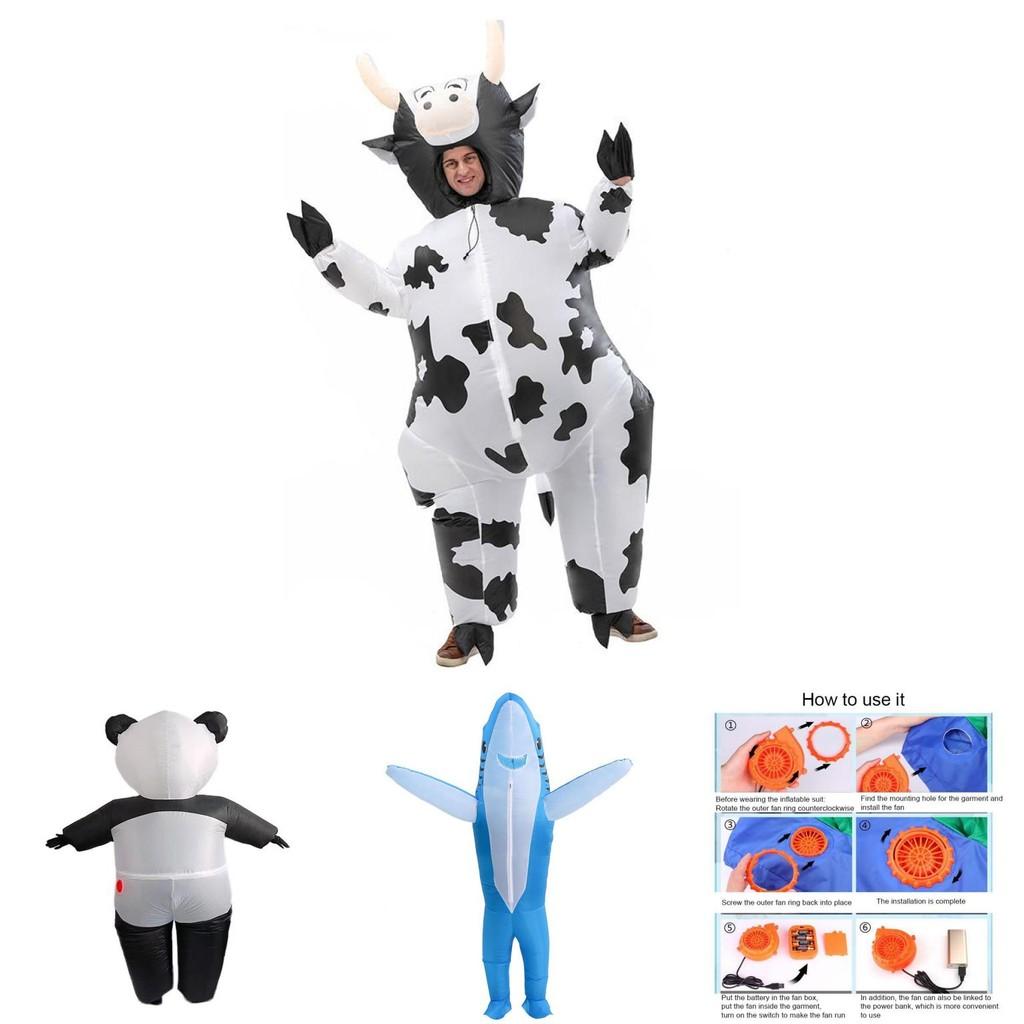 Lustiges aufblasbares Tierkostüm für Halloween, Cosplay und Maskerade-Partys