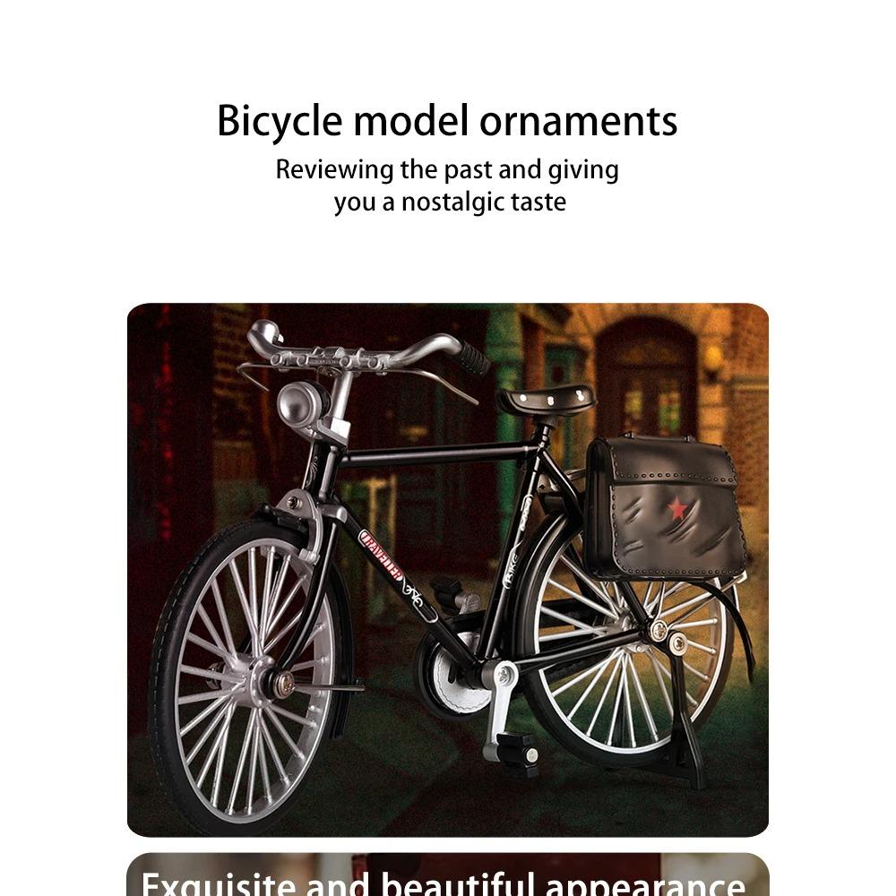 New 1/10 Miniature Alloy Model Bicycle Diecast Metal Bike Adult Simulation House Decor Fun Crafts Collection Ornaments Gifts