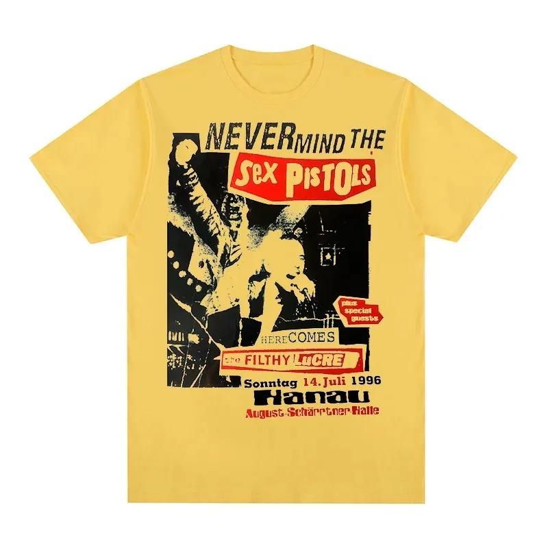Sex Pistols "Never Mind The Bollocks" 1996 Hanau Concert Graphic Print Punk Rock Band Streetwear T-Shirt