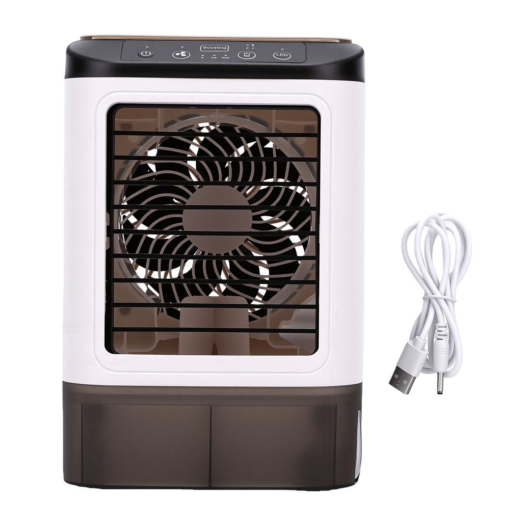Portable Air Conditioner Mini Air Cooler Humidifying Fan with 3 Speed 2 Mist Cooling for Desk Nightstand Home Office