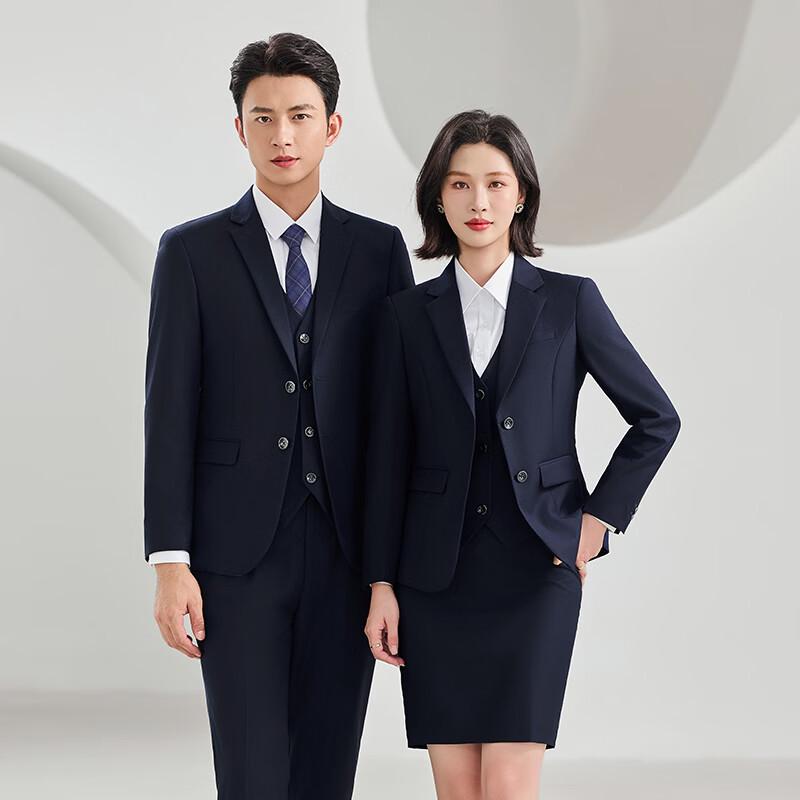 Unisex Navy Business Suit Jacket