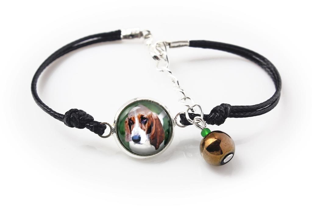 Basset Hound - bracelet with your photo handmade, unique jewelry from the Art-Dog brand