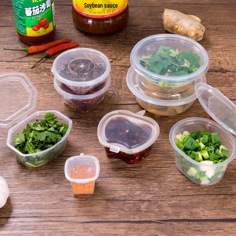 Petunia 100-Pack Disposable Plastic Sauce Cups for Seasoning and Fresh-Keeping