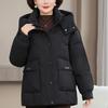 Plus Size XL-6XL Middle Age Women's Short Down Jackets Winter Parkas Hooded Elegant Loose Thick Warm Down Coats Woman Outerwears