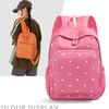 Schoolbag, niche girls' travel backpack, cute star print backpack, transparent patchwork doll bag, sweet student backpack for girls