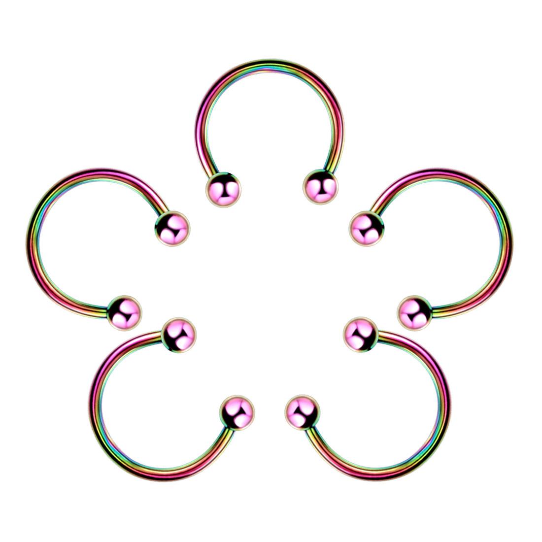 

Мода губная губа кольцо серьги-гвоздики бесшовные пирсинг хирургическая сталь титановая сталь козелка хрящ сексуальные украшения для тела перегородка обруч для носа темперамент 1.2*10+3mm #Ball 03 разноцветный