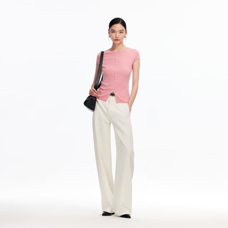 Veromoda Women's Lyocell Blend Slim-Fit Knit Top