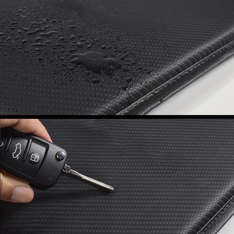 SEAMETAL Fibra de Carbon Piele PU Covoraș Cotieră Mașină Anti-Alunecare Cotieră Consolă Centrală Pernă de Protecție Capac Pad Cutie Cotieră Auto