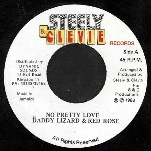 

7inch Record DADDY LIZARD ANTHONY RED ROSE No Pretty Love NONE Steely Clevie 1988 Jamaica Reggae Ska Dub Used