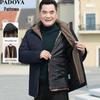 Men's Winter Detachable Plush Lined Hooded Cotton Jacket