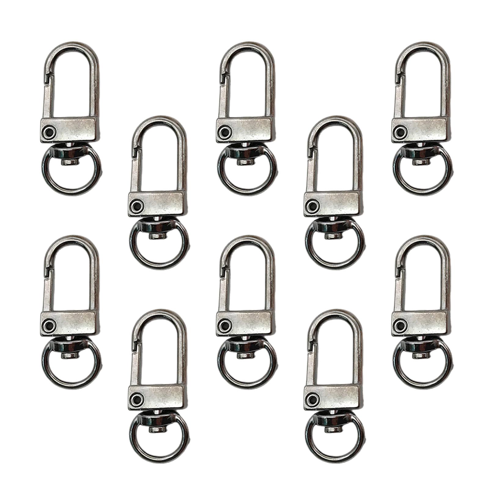 10 шт. Металлические застежки-карабины Вращающиеся защелки Фурнитура Аксессуары для сумки Брелоки Соединитель Изготовление ювелирных изделий разноцветный