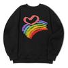 Awesome Us Line Heart And Rainbow Sweat Shirts_3 Color