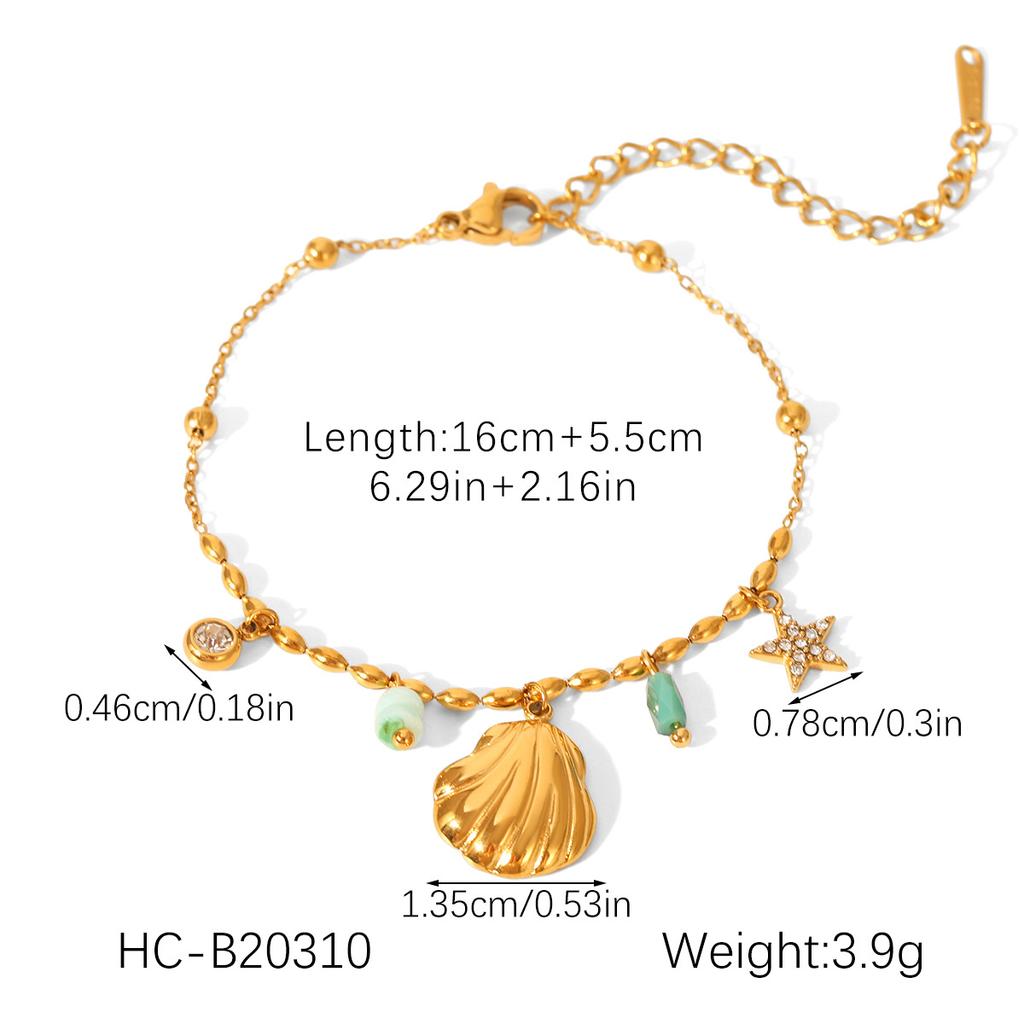 Ocean Themed Necklace DIY Pendant Set With Starfish Shell Turtle Fish Tail Charms Titanium Steel Collar Chain