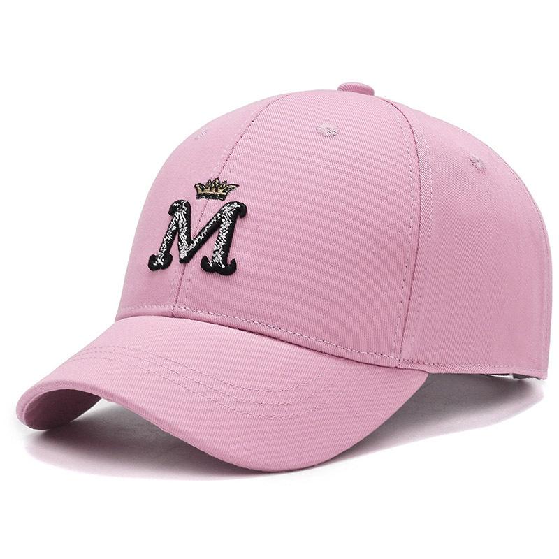 Hat M Standard Embroidered Baseball Cap Korean Fashion Simple Hat Short Brim Sun Hat, Sunshade Sun Protection Hat Equestrian Hat Tide