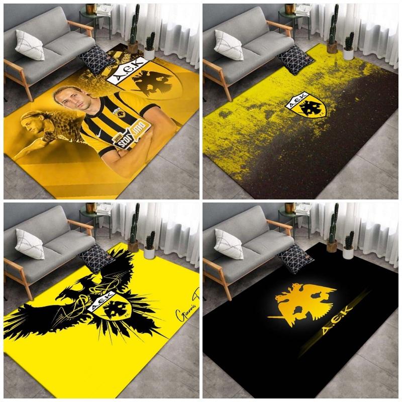 AEK FC Football Player Portrait Area Rug, Non Slip Floor Mat, Soccer Club Print Carpet for Fan Room Decor