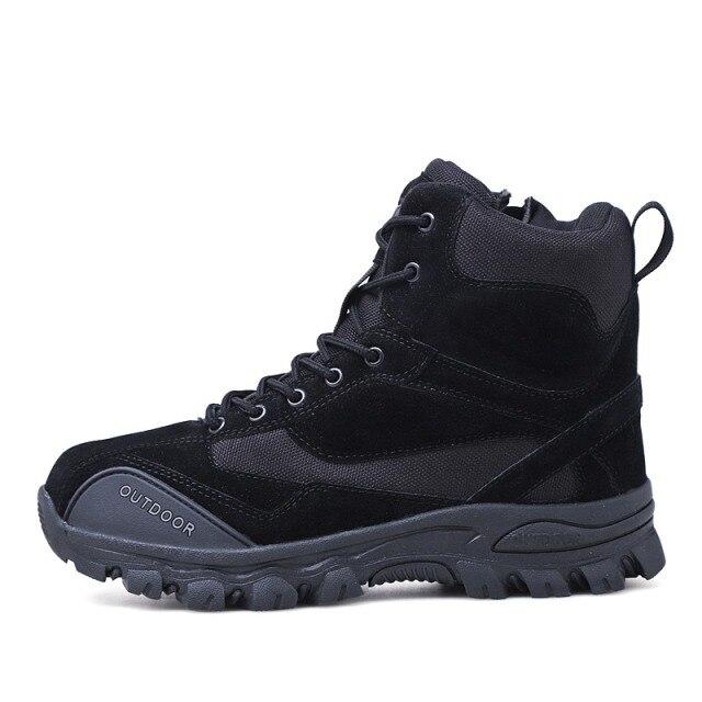 Tactical Military Combat Boots Men Genuine Leather Us Army Hunting Trekking Camping Mountaineering Winter Work Shoes Bot Zapatos