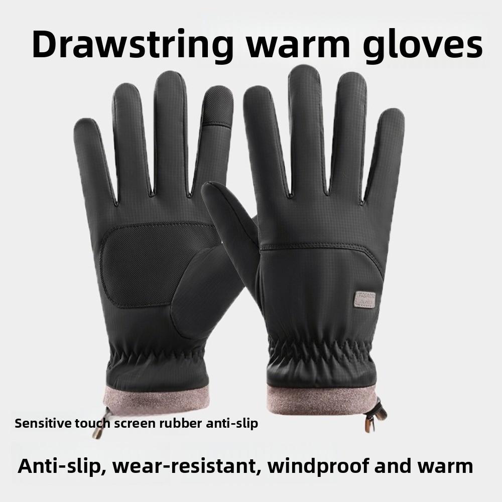 Touchscreen Compatible Full Finger Mittens Windproof Motorcycle Gloves  for Winter Riding
