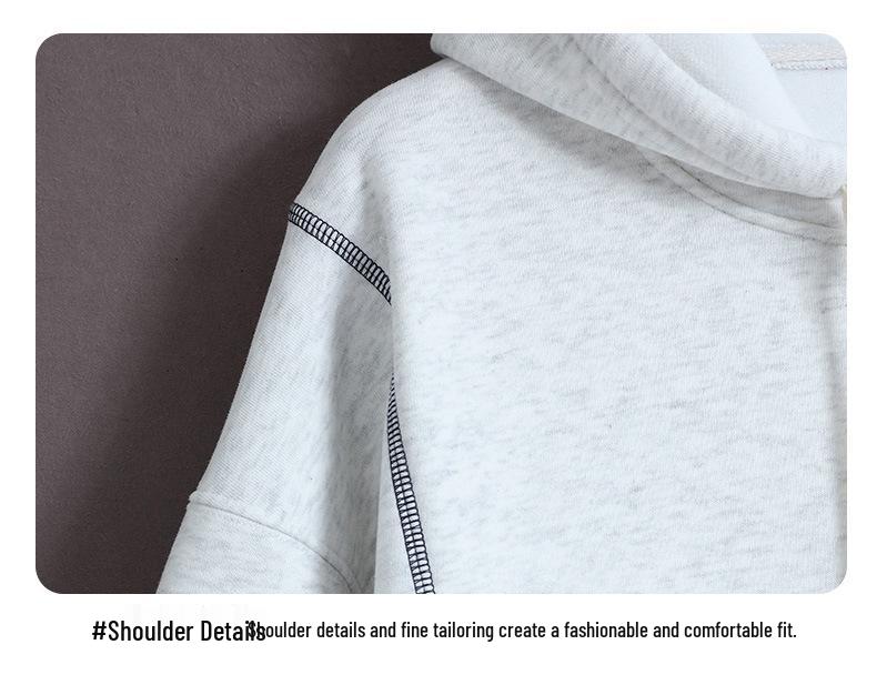 Jungen Fleece-gefütterter Kapuzenpullover für den Winter – Warme, trendige Oberbekleidung für Teenager