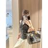 French Style Design Sense V-neck Twist Hanging Neck Cami Women Summer New Slim Fit Slimming Temperament Gyaru Top