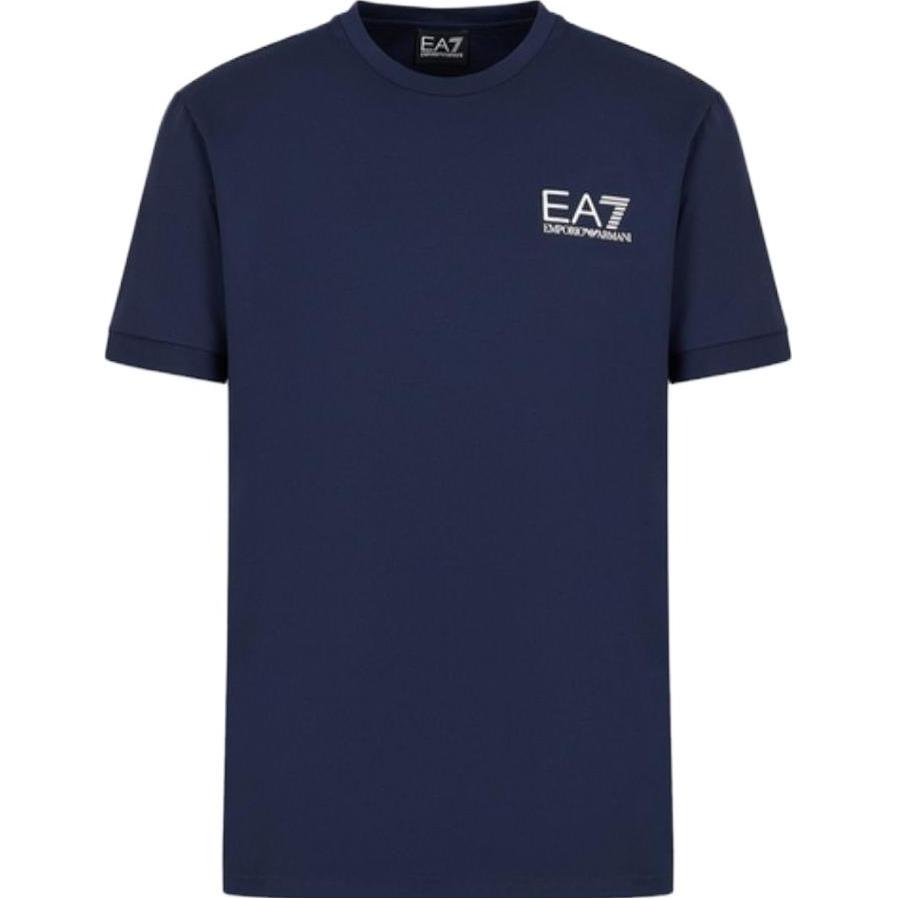 EMPORIO ARMANI EA7 SS23 T Shirt Men's Marine Blue 3RPT23PJNUZ-1-1554