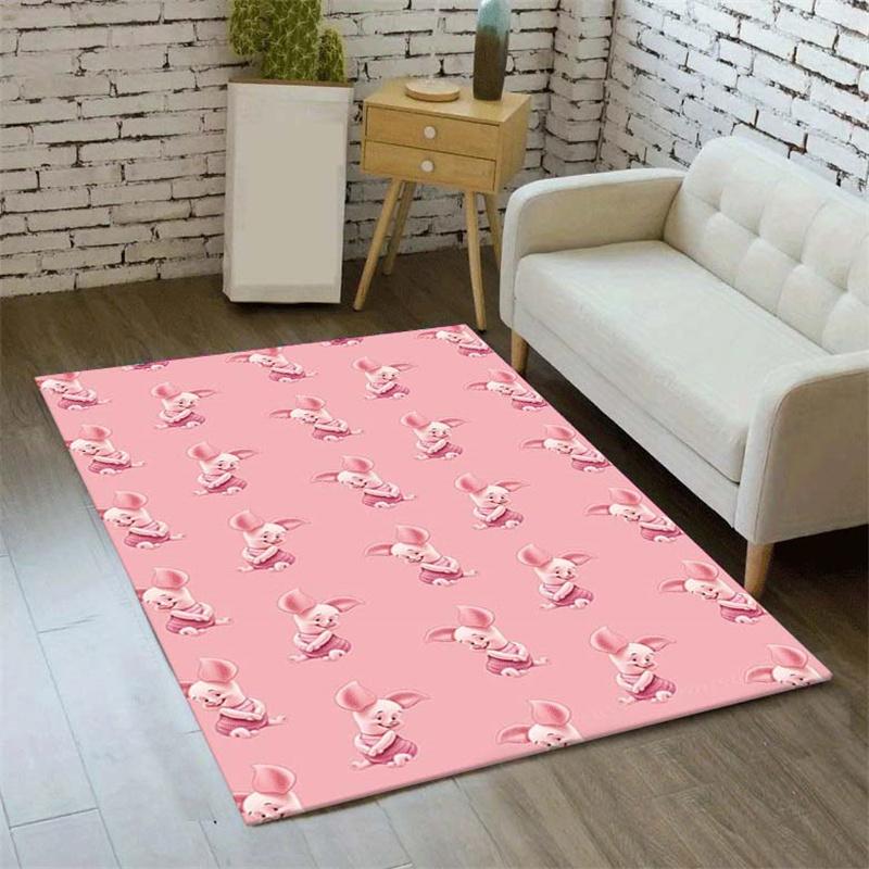 1pc Winnie The Pooh Pattern Area Rug Soft Flannel Floor Mat for Living Room,Office,Bedroom and Carpet