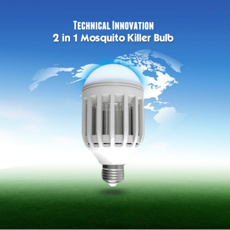 Household Mosquito Killer Bug Zapper LED Light Bulb 2-in-1 Mosquito Repellent Lamp White Bulb