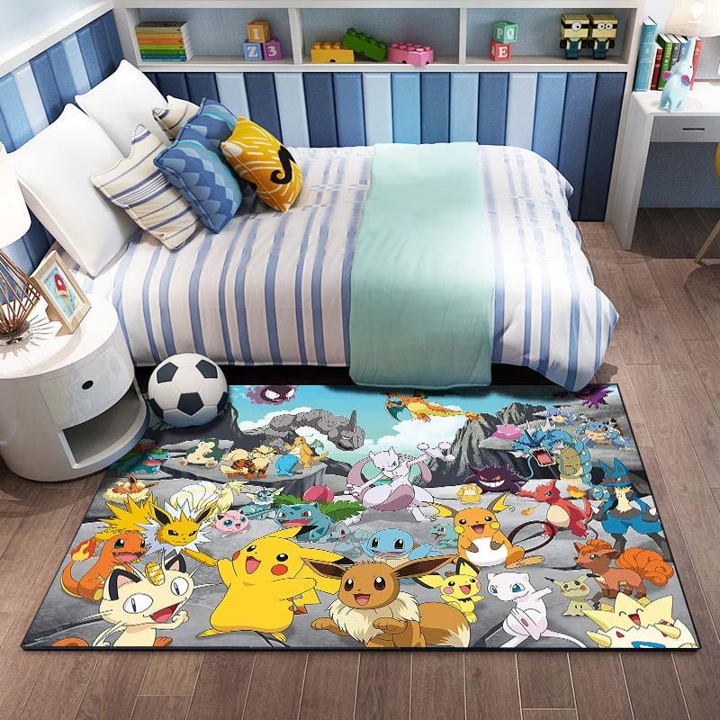 1PC P-Pokemon Eeveelution Pattern cartoon Carpets for Living Room Bedroom Bedside Floor Mat Area Rug Home Decor Luxury Gifts